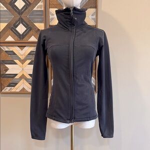 Satva Organic Cotton Full Zip Sweatshirt Jacket Faded Black XS